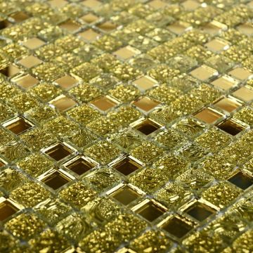 Мозаика Bonaparte (Бонапарт) Mirror gold Глянцевая 30x30 см (чип 1,5x1,5 см)