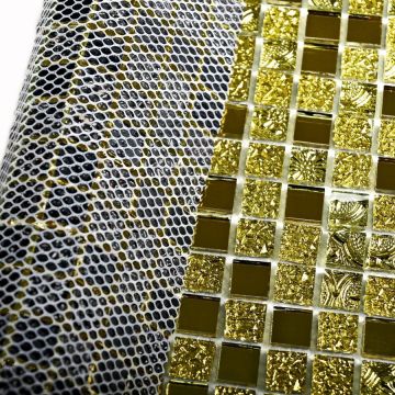 Мозаика Bonaparte (Бонапарт) Mirror gold Глянцевая 30x30 см (чип 1,5x1,5 см)
