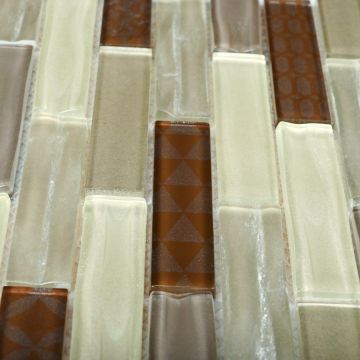 Мозаика Bonaparte (Бонапарт) Optima Brown Глянцевая 30x30 см (чип 2,3x9,8 см)