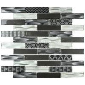 Мозаика Bonaparte (Бонапарт) Optima Grey Глянцевая 30x30 см (чип 2,3x9,8 см)