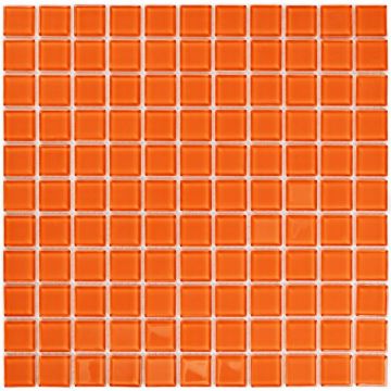 Мозаика Bonaparte (Бонапарт) Orange glass Глянцевая 30x30 см (чип 2,5x2,5 см)