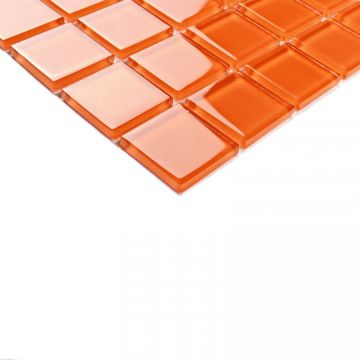 Мозаика Bonaparte (Бонапарт) Orange glass Глянцевая 30x30 см (чип 2,5x2,5 см)