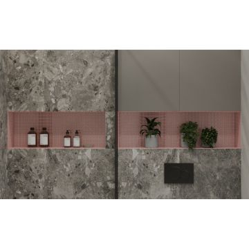 Мозаика Bonaparte (Бонапарт) Pink glass Глянцевая 30x30 см (чип 2,5x2,5 см)