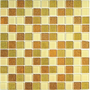 Мозаика Bonaparte (Бонапарт) Shine Gold Глянцевая 30x30 см (чип 2,5x2,5 см)