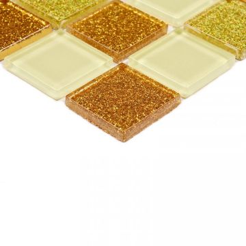 Мозаика Bonaparte (Бонапарт) Shine Gold Глянцевая 30x30 см (чип 2,5x2,5 см)