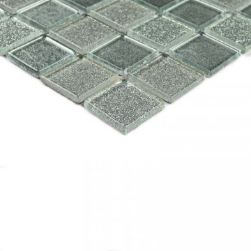 Мозаика Bonaparte (Бонапарт) Shine Silver Глянцевая 30x30 см (чип 2,5x2,5 см)