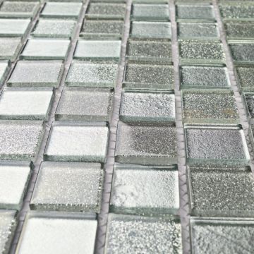 Мозаика Bonaparte (Бонапарт) Shine Silver Глянцевая 30x30 см (чип 2,5x2,5 см)