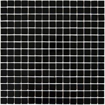 Мозаика Bonaparte (Бонапарт) Simple Black (на бумаге) Полуглянцевая 32.7x32.7 см (чип 2x2 см)