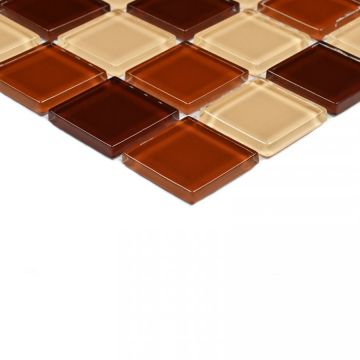 Мозаика Bonaparte (Бонапарт) Toffee mix Глянцевая 30x30 см (чип 2,5x2,5 см)