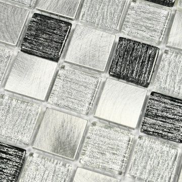 Мозаика Bonaparte (Бонапарт) Trend Silver Глянцевая 30x30 см (чип 2,3x2,3 см)