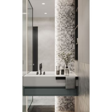 Мозаика Bonaparte (Бонапарт) Trend Silver Глянцевая 30x30 см (чип 2,3x2,3 см)