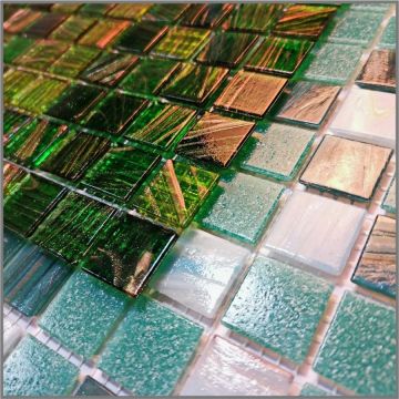 Мозаика Bonaparte (Бонапарт) Verde Полуглянцевая 32.7x32.7 см (чип 2x2 см)