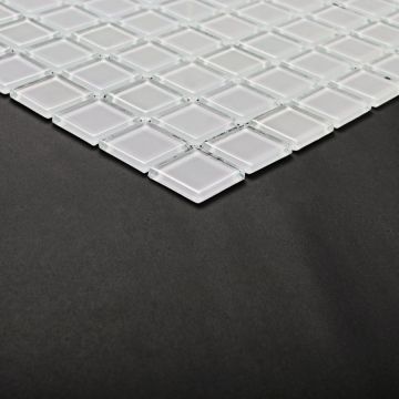 Мозаика Bonaparte (Бонапарт) White glass Глянцевая 30x30 см (чип 2,5x2,5 см)