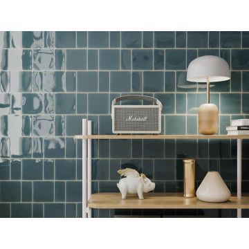 Настенная плитка Wow (Вау) Fayenza Square Peacock Blue 12.5x12.5 см