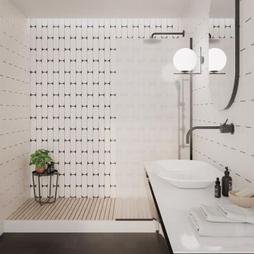 Настенная плитка Wow (Вау) Grace White Gloss 7.5x30 см, глянцевая