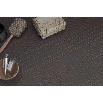 Керамогранит Wow (Вау) Raster Line M Basalt 15x15 см