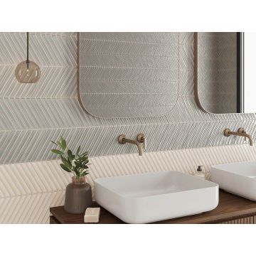 Настенная плитка Wow (Вау) Spike Bars A Deep White 15x25.9 см