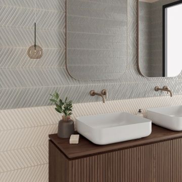 Настенная плитка Wow (Вау) Spike Bars A Mineral Grey 15x25.9 см