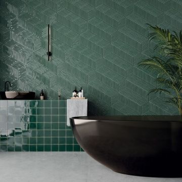 Настенная плитка Wow (Вау) Spike Bars A Royal Green 15x25.9 см