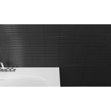 Настенная плитка Wow (Вау) Stripes Liso XL Graphite Matt 7.5x30 см