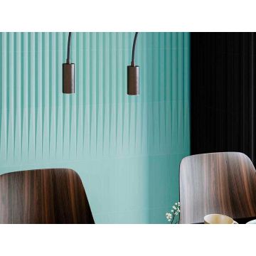 Настенная плитка Wow (Вау) Stripes Liso XL Teal 7.5x30 см