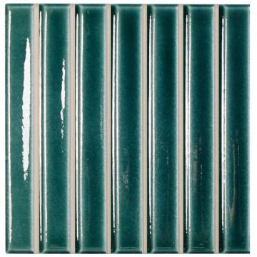 Керамогранит Wow (Вау) Sweet Bars Teal Gloss 11.6x11.6 см, глянцевый