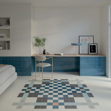 Керамогранит Wow (Вау) Bits Square Steel Blue Gloss 11.6x11.6 см, глянцевый