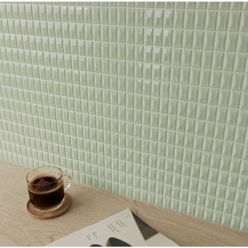 Керамическая плитка Wow (Вау) 3D Bars Bevel Jade Gloss 12,5x25 см