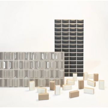 Керамическая плитка Wow (Вау) 3D Bars Bevel Pearl Gloss 12,5x25 см