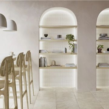 Керамическая плитка Wow (Вау) 3D Bars Bevel Quartz Matt 12,5x25 см