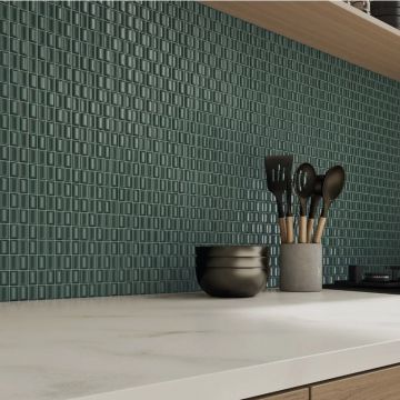 Керамическая плитка Wow (Вау) 3D Bars Diamond Emerald Gloss 12,5x25 см