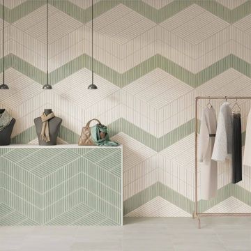 Керамическая плитка Wow (Вау) Spike Bars A Deep White 15x25,9 см