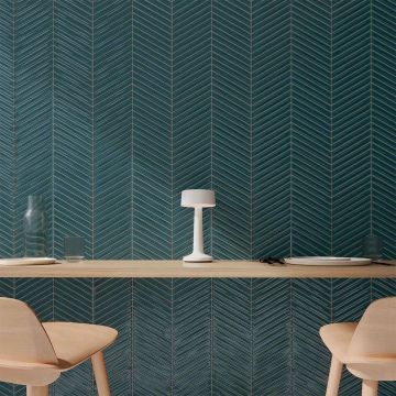 Керамическая плитка Wow (Вау) Spike Bars A Peacock Blue 15x25,9 см