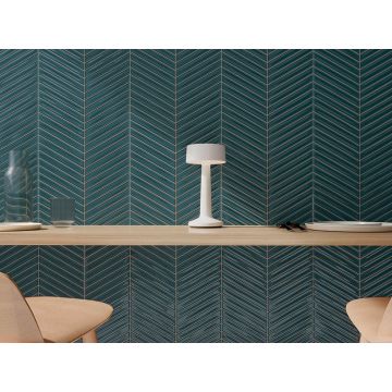 Керамическая плитка Wow (Вау) Spike Bars B Peacock Blue 15x25,9 см