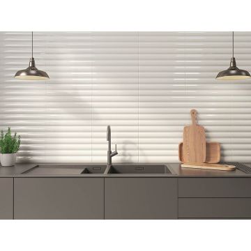 Настенная плитка Wow (Вау) Faces Dune White Gloss 5x40 см, глянцевая