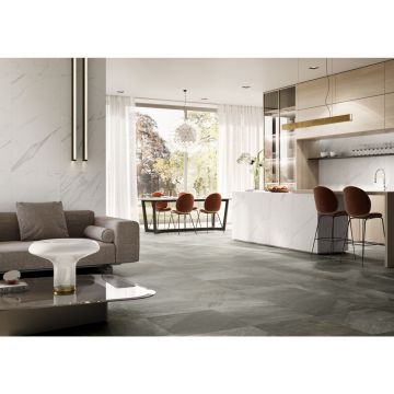 Керамогранит Pieza Ceramica (Пьеза Керамика) Statuario White матовый 60х120 см, ST016012N