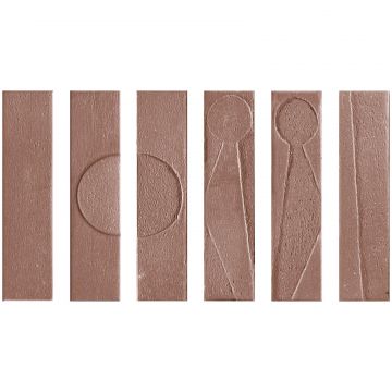 Керамогранит Settecento Koine Alphabet Ossido 10х20 см розовый 118623