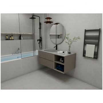 Керамогранит Дюна Ceppo 120х60 см бежевый, серый рельефная, ректификат CP0L62M01, Perla Carving, Duna
