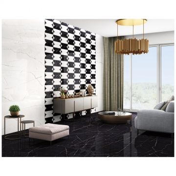 Керамогранит Дюна Splendore 120х60 см черный полированная RP-238568, Nero Hight Glossy, Duna
