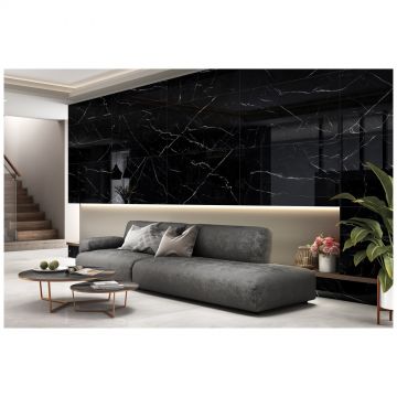 Керамогранит Дюна Nero Marquina 120х60 см черный ректификат RP-238571, Duna
