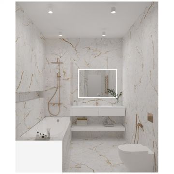 Керамогранит Дюна Magnum 60х60 см белый RP-238672, White Carving, Duna