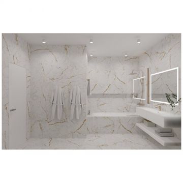 Керамогранит Дюна Magnum 60х60 см белый RP-238672, White Carving, Duna