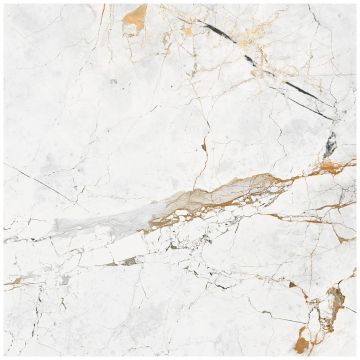 Керамогранит Дюна Magnum 60х60 см белый RP-238672, White Carving, Duna