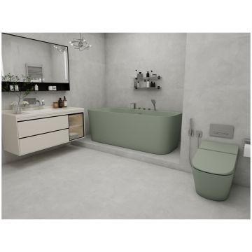 Керамогранит Дюна Cemento 120х60 см белый ректификат, рельефная CE0L68M01, Blanco Carving, Duna