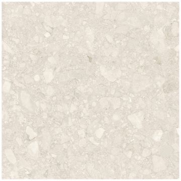 Керамогранит Дюна Terrazzo 60х60 см бежевый рельефная, ректификат TZ0H60M01, Clay Carving рельеф, Duna