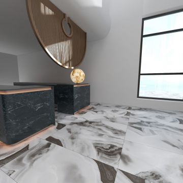 Керамогранит Planet Ceramics (Планет Керамикс) UKDD 22 золото полированный 60x120 см