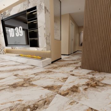 Керамогранит Planet Ceramics (Планет Керамикс) UKYF 6201 золото полированный 60x120 см