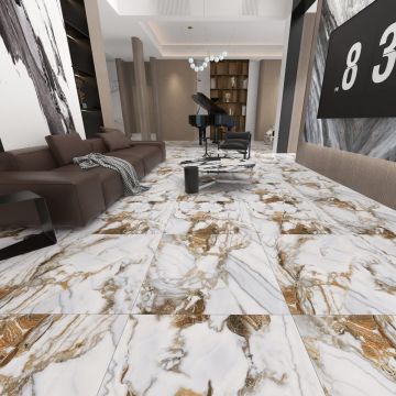 Керамогранит Planet Ceramics (Планет Керамикс) UK-844 золото полированный 80х80 см