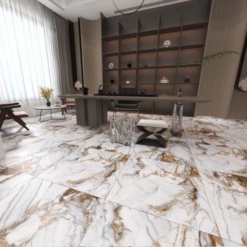 Керамогранит Planet Ceramics (Планет Керамикс) UK-844 золото полированный 80х80 см