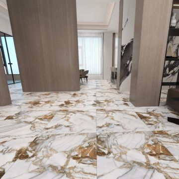 Керамогранит Planet Ceramics (Планет Керамикс) UK-844 золото полированный 80х80 см
